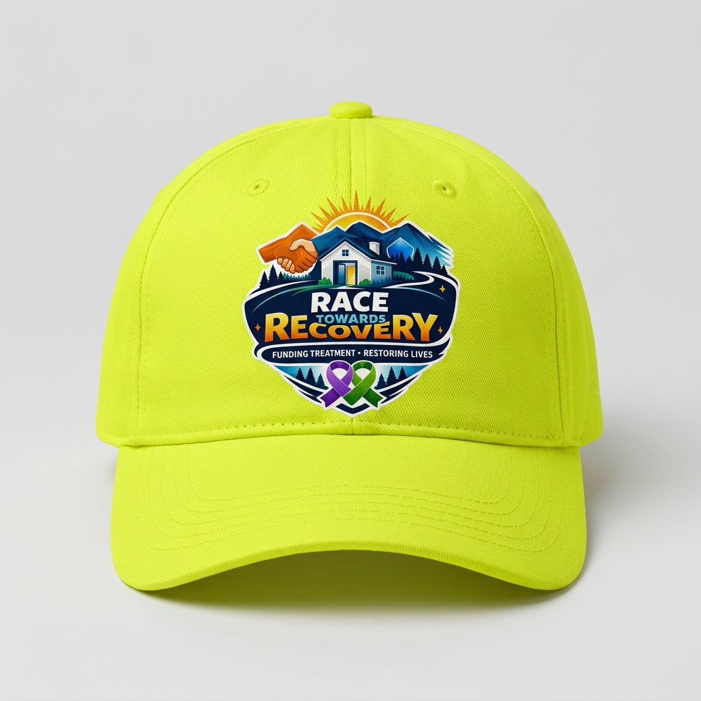 Neon Yellow Dad Hat — Race Towards Recovery merchandise